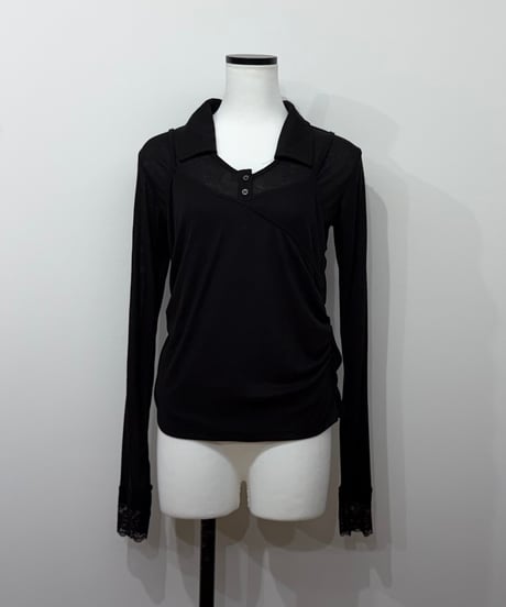 lacecuffs polo＋camiSET
