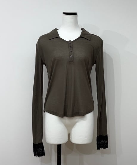 lacecuffs polo＋camiSET