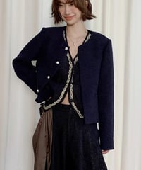 embroidery vest　tuckPT woolJK 3SET