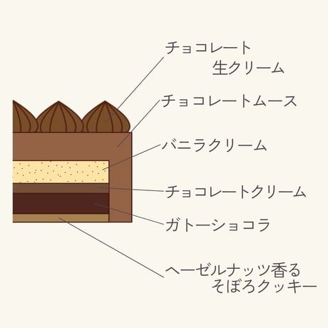 【クリスマスケーキ】ニュアージュショコラ