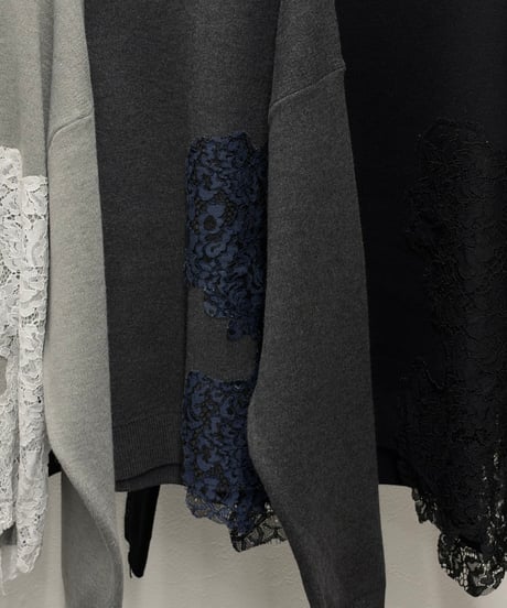 【R2603-RDN1076】 Lace panel knit (1741177)