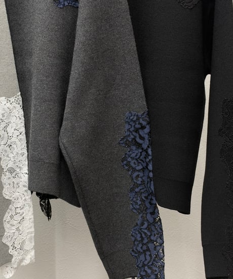 【R2603-RDN1076】 Lace panel knit (1741177)