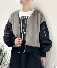 【R2603-FDB1000】  Hybrid fur blouson（1741102）