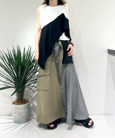 【R2601-AFT1071】   Asymmetrical ruffle tank top（1741152）