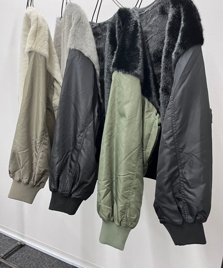【R2603-FDB1000】  Hybrid fur blouson（1741102）