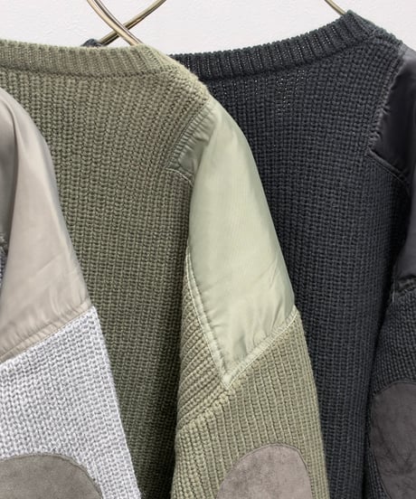 【R2603-MVN1074】 Military V-neck sweater (1741168 )