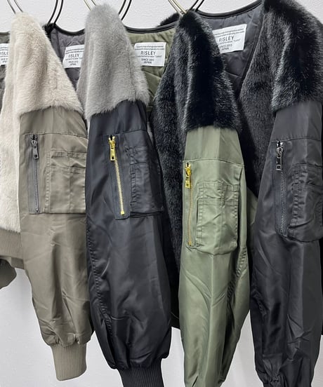 【R2603-FDB1000】  Hybrid fur blouson（1741102）