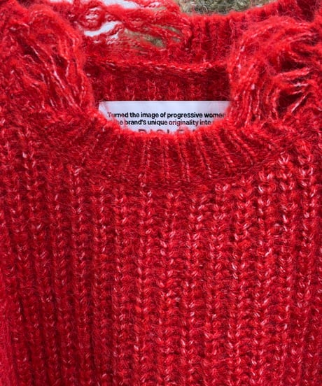 【R2603-DMN1078】  Distressed sweater (1741180）