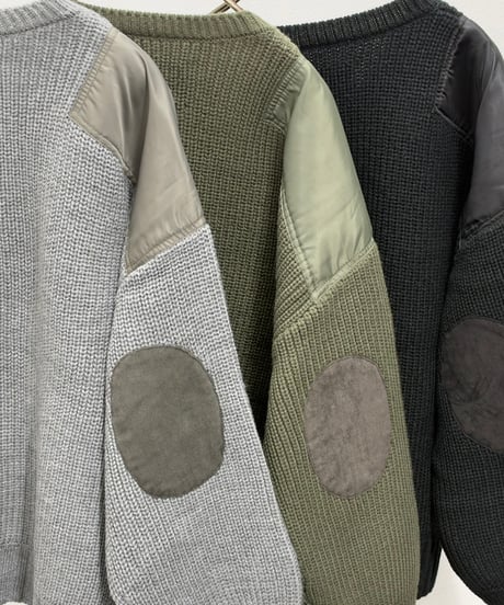 【R2603-MVN1074】 Military V-neck sweater (1741168 )
