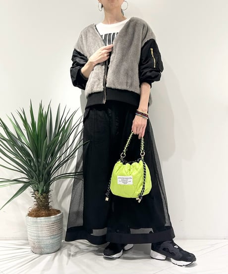 【R2603-FDB1000】  Hybrid fur blouson（1741102）