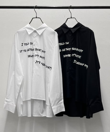 【R2603-PSH1036】 Back long print shirt（1741127）