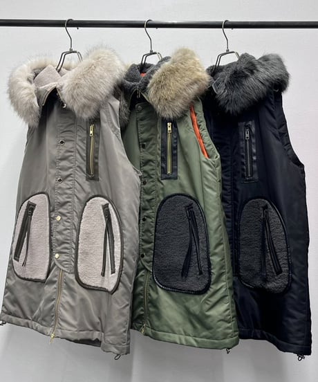 【R2603-BFV1015】 Big hoodie vest（1680079）