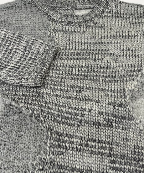 【R2603-SDN1075】 Sheer panel knit sweater（1741179）