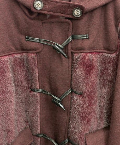 【R2603-FDK1098】 Faux fur panel duffle coat (1680083)