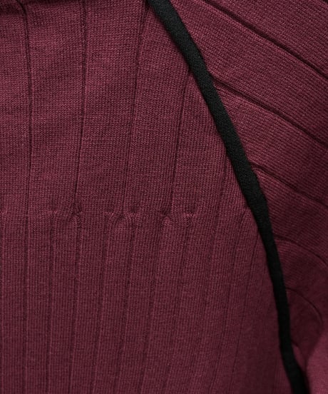 【R2603-ESN1099】 Embroidered collar ribbed sweater (1741184）