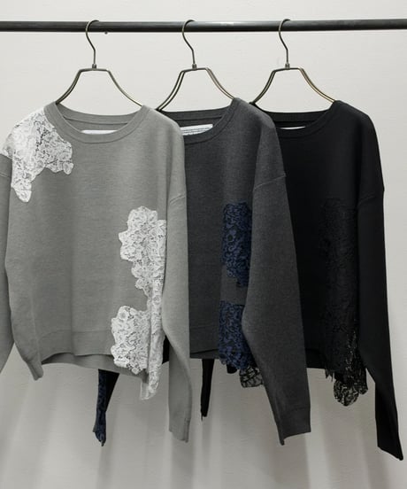 【R2603-RDN1076】 Lace panel knit (1741177)