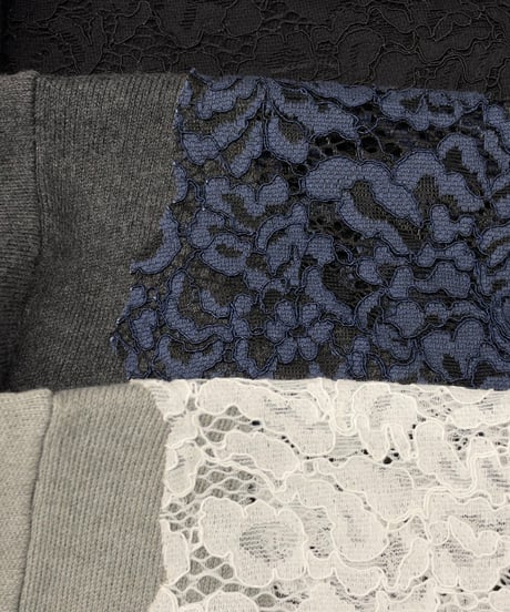 【R2603-RDN1076】 Lace panel knit (1741177)