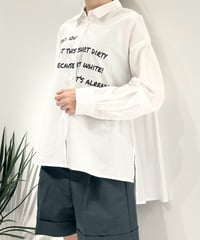【R2603-PSH1036】 Back long print shirt（1741127）