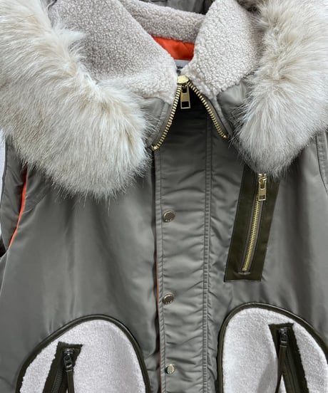 【R2603-BFV1015】 Big hoodie vest（1680079）