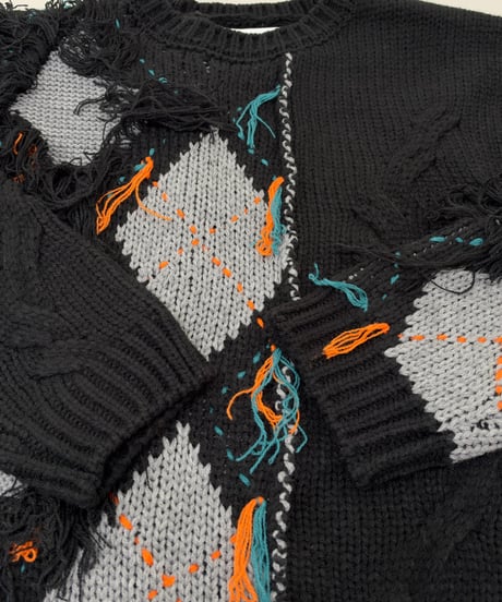 【R2603-AGN1104】 Argyle sweater（1741183）