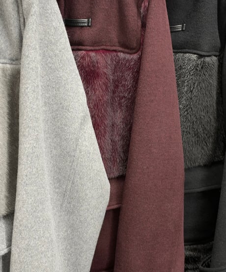 【R2603-FDK1098】 Faux fur panel duffle coat (1680083)