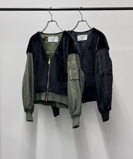 【R2603-FDB1000】  Hybrid fur blouson（1741102）