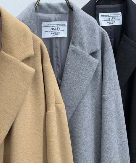 【R2603-TDK1088】 Long wool chesterfield coat (1680082)