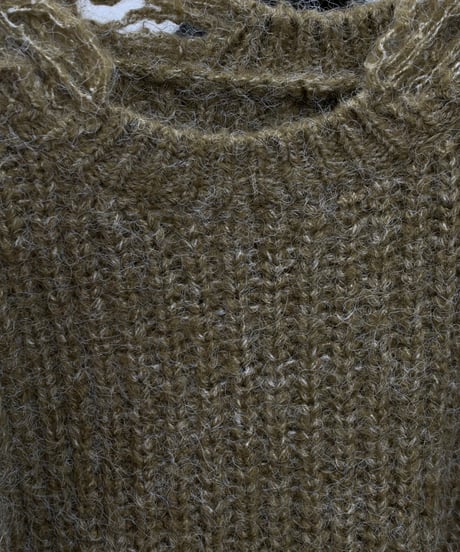 【R2603-DMN1078】  Distressed sweater (1741180）