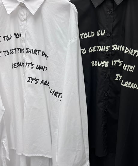 【R2603-PSH1036】 Back long print shirt（1741127）