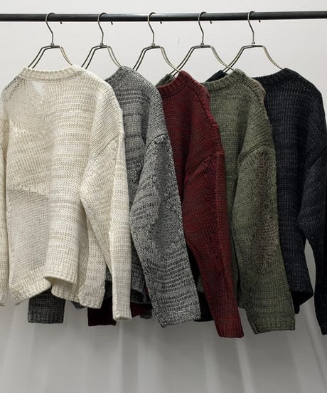 【R2603-SDN1075】 Sheer panel knit sweater（1741179）
