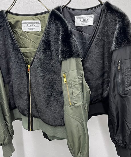 【R2603-FDB1000】  Hybrid fur blouson（1741102）