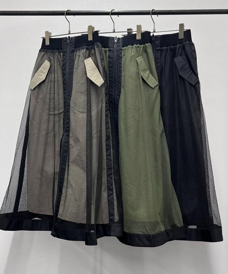 【R2603-RBK961】 Mesh skirt (1741101）