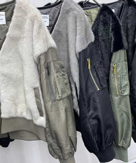 【R2603-FDB1000】  Hybrid fur blouson（1741102）