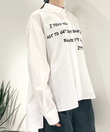 【R2603-PSH1036】 Back long print shirt（1741127）