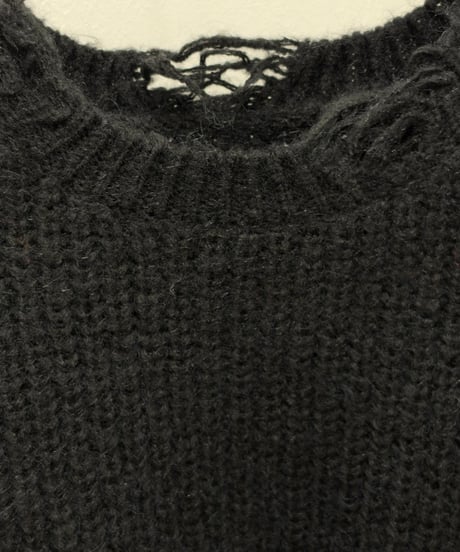 【R2603-DMN1078】  Distressed sweater (1741180）