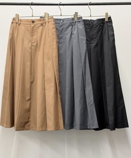 【R2603-TWS1086】 Double-waistband pleated skirt (1741163)
