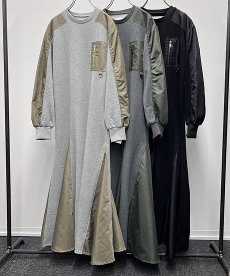 【R2603-UOP1103】 Brushed sweatshirt dress (1741173)
