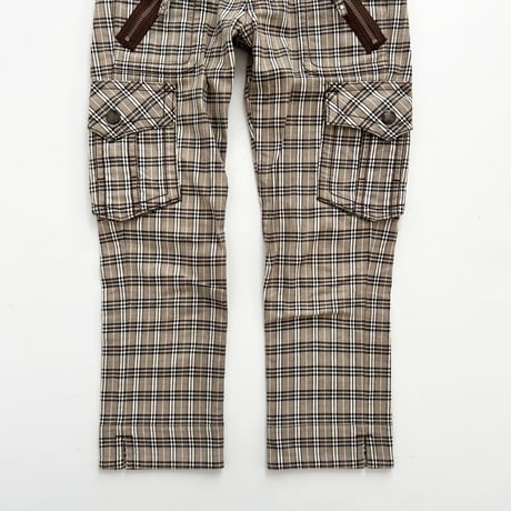 Burberry brown plaid cargo pants