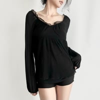 made in Italy / lace tulle tunic