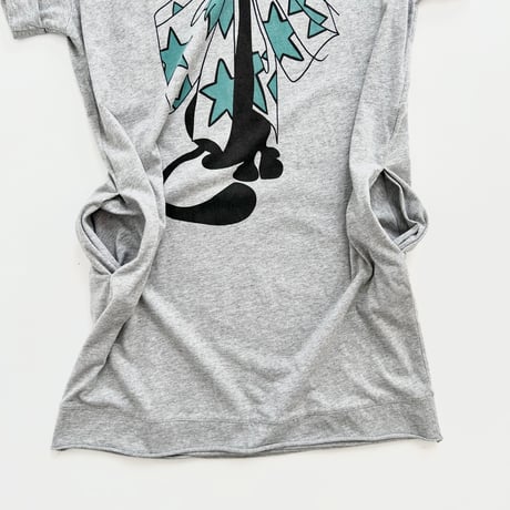 Chloe gray cat printed tunic