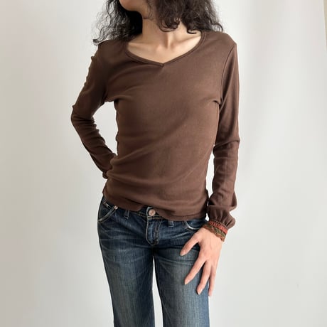 brown embroidery long sleeves