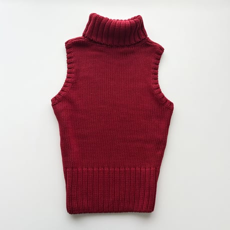 Ralph Lauren red high neck knit vest