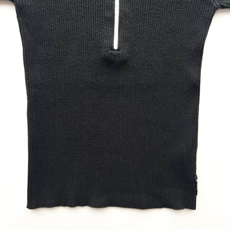ARMANI half zip compact knit tops