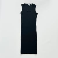 DKNY black rib knit tight dress