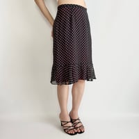 JILL STUART dot silk frill skirt
