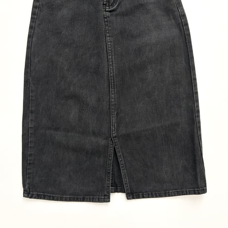 black denim slit tight skirt