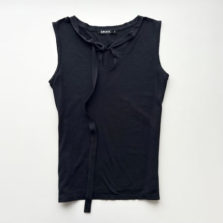 DKNY dark navy neck designed tank top
