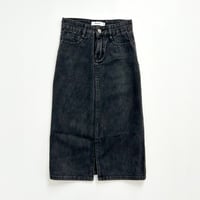 black denim slit tight skirt