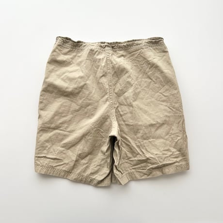beige cargo half pants