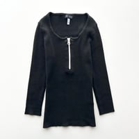 ARMANI half zip compact knit tops